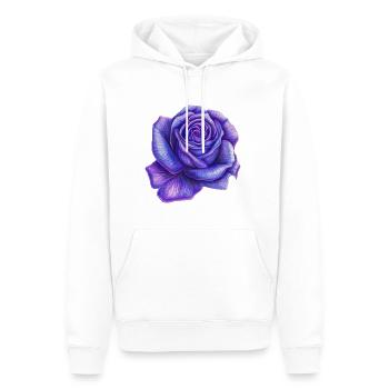 Lila Rose - Männer Premium Bio Hoodie - Weiß - Vorne - Nico (187cm)