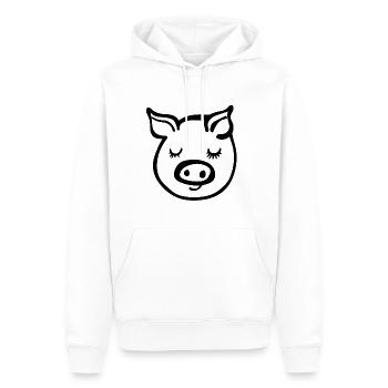 Schwein Schweinchen - Männer Premium Bio Hoodie - Weiß - Vorne - Nico (187cm)