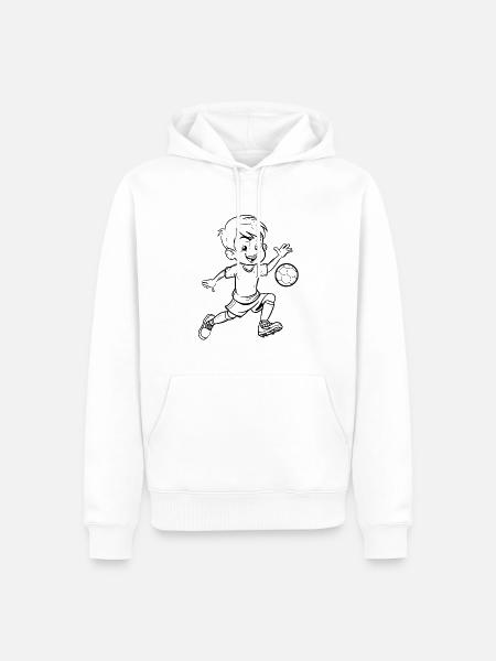 Fußball Fußballmannschaft Fußballspiel - Männer Premium Bio Hoodie - Weiß