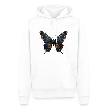 Papillon - Sweat à capuche Premium bio Homme - blanc - Devant - Nico (187cm)