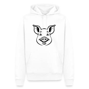 Schwein Schweinchen - Männer Premium Bio Hoodie - Weiß - Vorne - Nico (187cm)