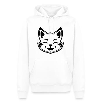 Chat Chats Chat Dame Chat Amoureux Chat Visage - Sweat à capuche Premium bio Homme - blanc - Devant - Nico (187cm)