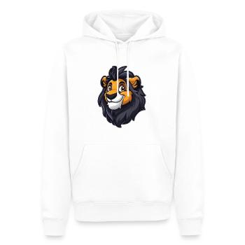 Lion Tête de Lion - Sweat à capuche Premium bio Homme - blanc - Devant - Nico (187cm)