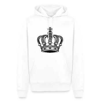 Krone - Männer Premium Bio Hoodie - Weiß - Vorne - Nico (187cm)
