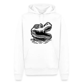 Krokodil Alligator - Männer Premium Bio Hoodie - Weiß - Vorne - Nico (187cm)
