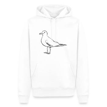 Mouette - Sweat à capuche Premium bio Homme - blanc - Devant - Nico (187cm)
