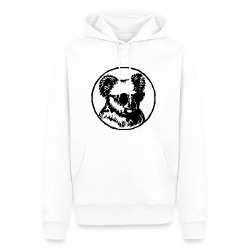 Koala - Sweat à capuche Premium bio Homme - blanc - Devant - Nico (187cm)