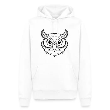 Eule Eulen Vogel - Männer Premium Bio Hoodie - Weiß - Vorne - Nico (187cm)