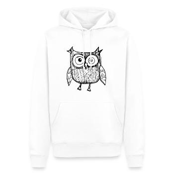 Eule Eulen Vogel - Männer Premium Bio Hoodie - Weiß - Vorne - Nico (187cm)