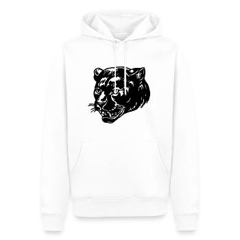 Panther - Männer Premium Bio Hoodie - Weiß - Vorne - Nico (187cm)