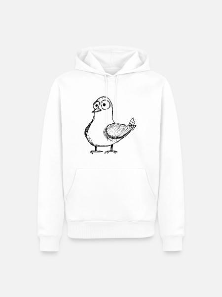 Taube Tauben Taubenzüchter Geschenk - Männer Premium Bio Hoodie - Weiß
