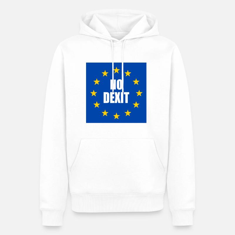 No dexit - Männer Premium Bio Hoodie - Weiß