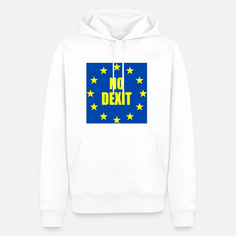 No dexit - Männer Premium Bio Hoodie - Weiß