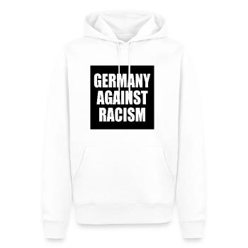 Germany against racism - Männer Premium Bio Hoodie - Weiß - Vorne - Nico (187cm)