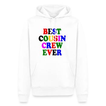 Best cousin crew ever - Sweat à capuche Premium bio Homme - blanc - Devant - Nico (187cm)