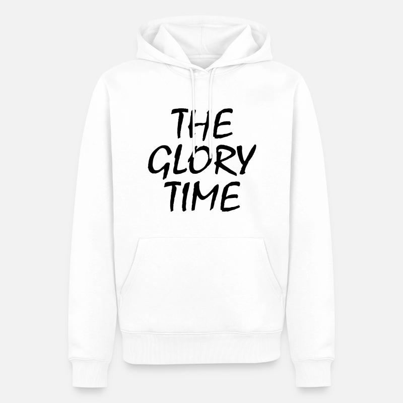 The glory time - Sweat à capuche Premium bio Homme - blanc