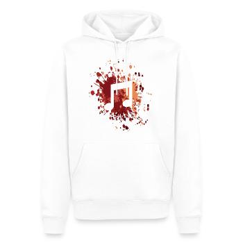 Symbole de note de musique Color Splash - Sweat à capuche Premium bio Homme - blanc - Devant - Nico (187cm)