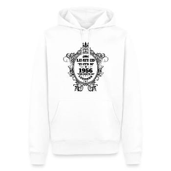 1956 - Männer Premium Bio Hoodie - Weiß - Vorne - Nico (187cm)