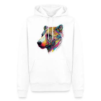 Bär Bären Tiere Geschenk Kunst Tiermotiv - Männer Premium Bio Hoodie - Weiß - Vorne - Nico (187cm)