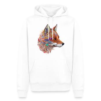 Fox Fox Motif Animals Gift Art Animal Motif - Men’s Premium Organic Hoodie - white - Front - Nico (187cm)