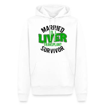 Lebertransplantation Leber-OP Organspender - Männer Premium Bio Hoodie - Weiß - Vorne - Nico (187cm)
