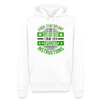 Lebertransplantation Leber-OP Organspender - Männer Premium Bio Hoodie - Weiß - Vorne - Nico (187cm)