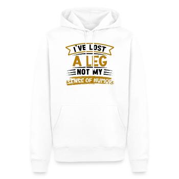 Wheelchair user - Men’s Premium Organic Hoodie - white - Front - Nico (187cm)