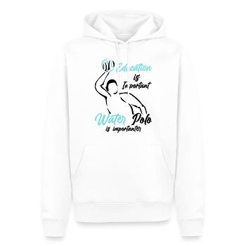 Joueur de water-polo entraîneur de l’équipe de water-polo - Sweat à capuche Premium bio Homme - blanc - Devant - Nico (187cm)