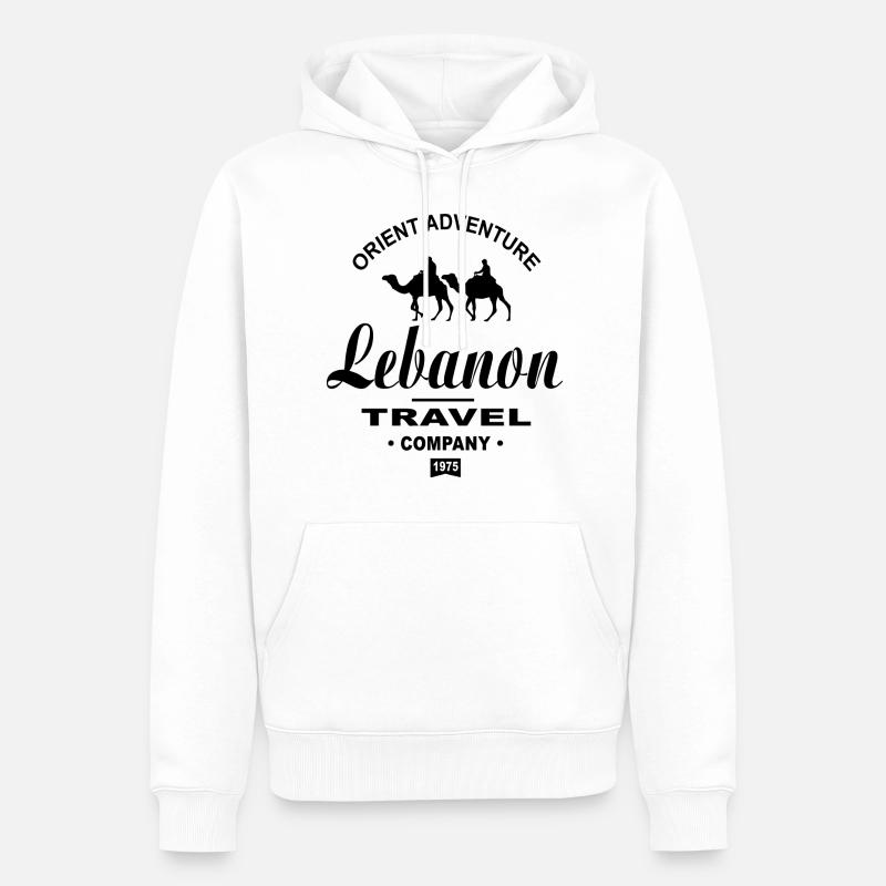 Libanon - Kamel Karawane - Männer Premium Bio Hoodie - Weiß