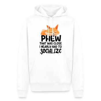 Introvertiert Schüchtern Antisozial - Männer Premium Bio Hoodie - Weiß - Vorne - Nico (187cm)