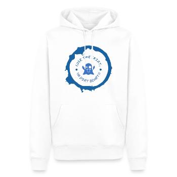 Perdez la jupe, ya saleté floue! - Sweat à capuche Premium bio Homme - blanc - Devant - Nico (187cm)
