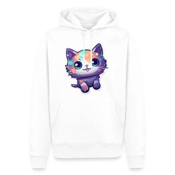 a cute kitty - Men’s Premium Organic Hoodie - white - Front - Nico (187cm)