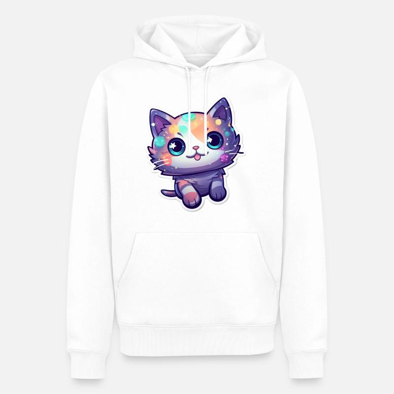 ein süßes Kätzchen - Männer Premium Bio Hoodie - Weiß