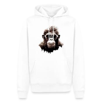 Affe Sonnenbrille Cool Schimpanse Gorilla Kunst - Männer Premium Bio Hoodie - Weiß - Vorne - Nico (187cm)