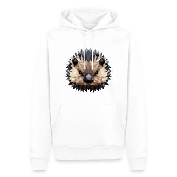 Polygon Hedgehog Design - Sweat à capuche Premium bio Homme - blanc - Devant - Nico (187cm)