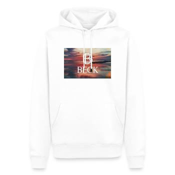 BECK Merch - Männer Premium Bio Hoodie - Weiß - Vorne - Nico (187cm)