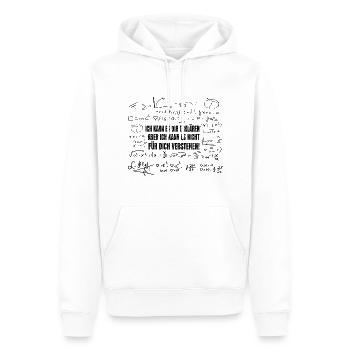 Ich kann es dir erklären Mathematik - Männer Premium Bio Hoodie - Weiß - Vorne - Nico (187cm)