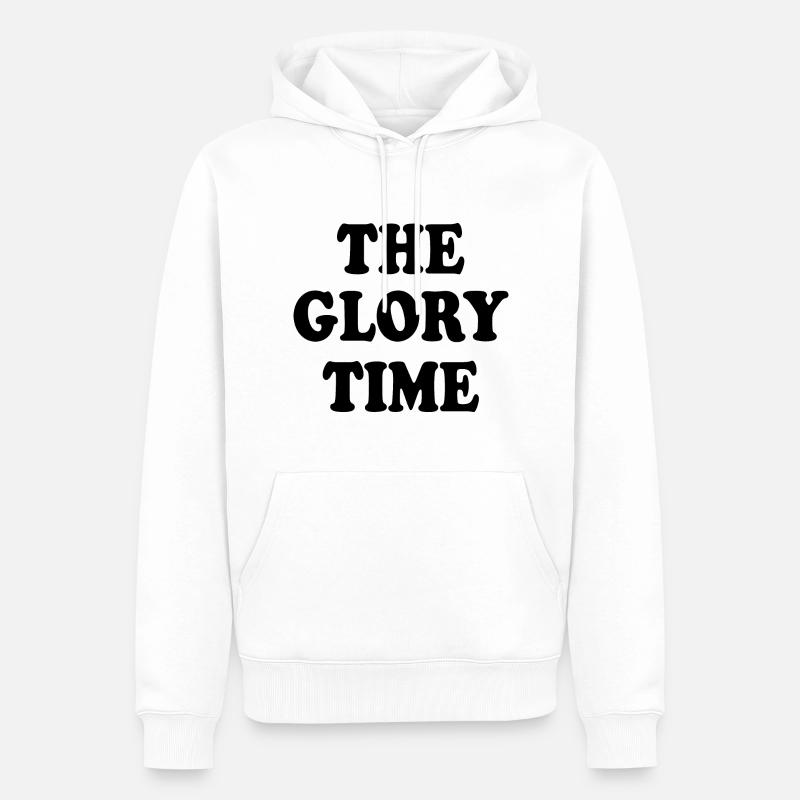 The glory time - Sweat à capuche Premium bio Homme - blanc