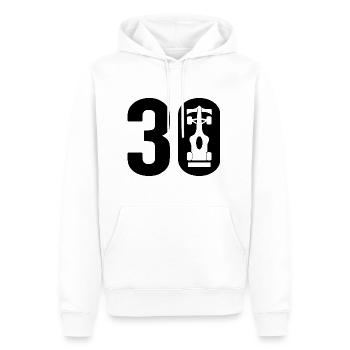 30 Formule Sport automobile - Sweat à capuche Premium bio Homme - blanc - Devant - Nico (187cm)