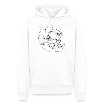 Astronaut - Männer Premium Bio Hoodie - Weiß - Vorne - Nico (187cm)