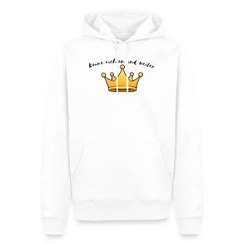 Straighten the crown and continue - Men’s Premium Organic Hoodie - white - Front - Nico (187cm)