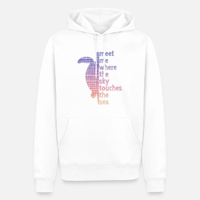 Turtle Schildröte - Männer Premium Bio Hoodie - Weiß