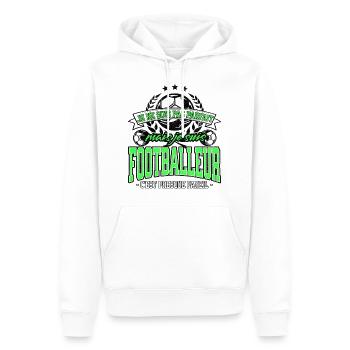 Football humour footballeur pas parfait cadeau - Sweat à capuche Premium bio Homme - blanc - Devant - Nico (187cm)