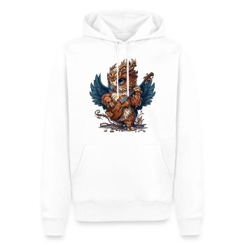 Klassischer Greif - Männer Premium Bio Hoodie - Weiß - Vorne - Nico (187cm)