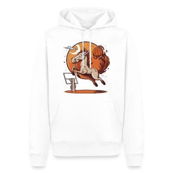 Cerceaux sur les sabots - Sweat à capuche Premium bio Homme - blanc - Devant - Nico (187cm)