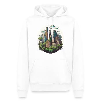 The Urban Observer - Men’s Premium Organic Hoodie - white - Front - Nico (187cm)