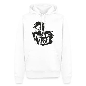 Le punk n’est pas mort Punk Rock Punker Punk Rocker Rock - Sweat à capuche Premium bio Homme - blanc - Devant - Nico (187cm)