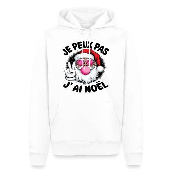 Je Peux Pas J’ Ai Noël Humour Père Noël Cadeau - Sweat à capuche Premium bio Homme - blanc - Devant - Nico (187cm)