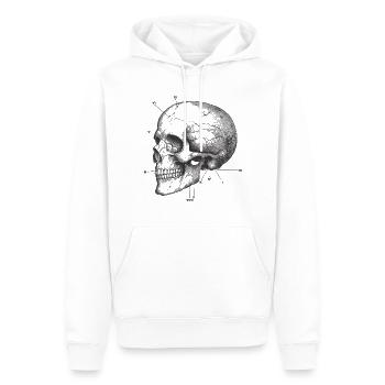 Anatomy skull - Männer Premium Bio Hoodie - Weiß - Vorne - Nico (187cm)