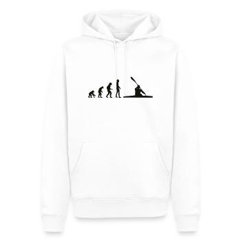 Canoë Evolution noir - Sweat à capuche Premium bio Homme - blanc - Devant - Nico (187cm)